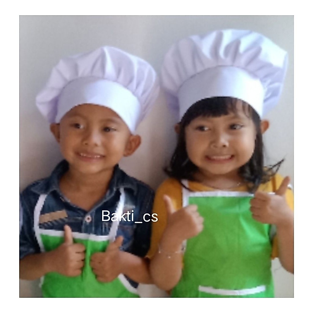 Topi Putih Anak Chef Koki