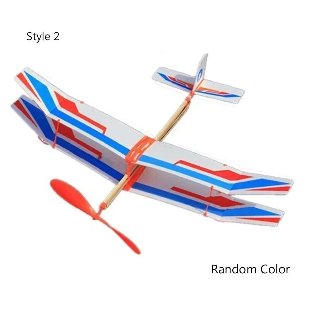 Educational Toy ristmas best gift Elastic Rubber Airplane Y Foam Aircraft Powered Flying Glider Asse