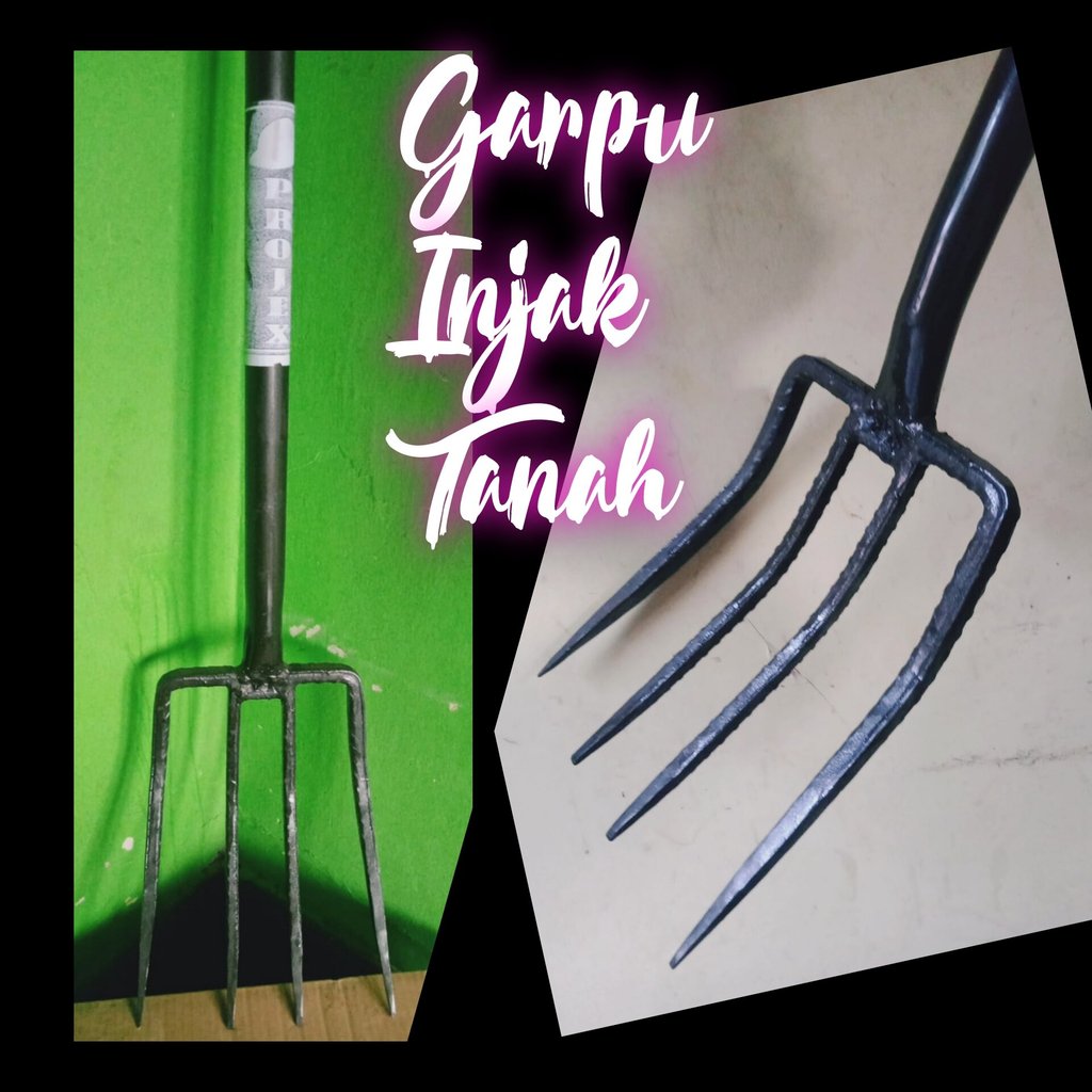 garpu injak tanah  4 mata /  garpu kualitas mantap baja super