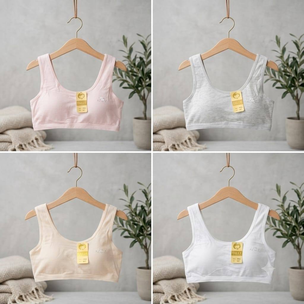 Miniset Remaja TALLY 537 Katun - Tanpa Kawat Tanpa Kait - Busa Tipis Free Size - Adem Anti Iritasi
