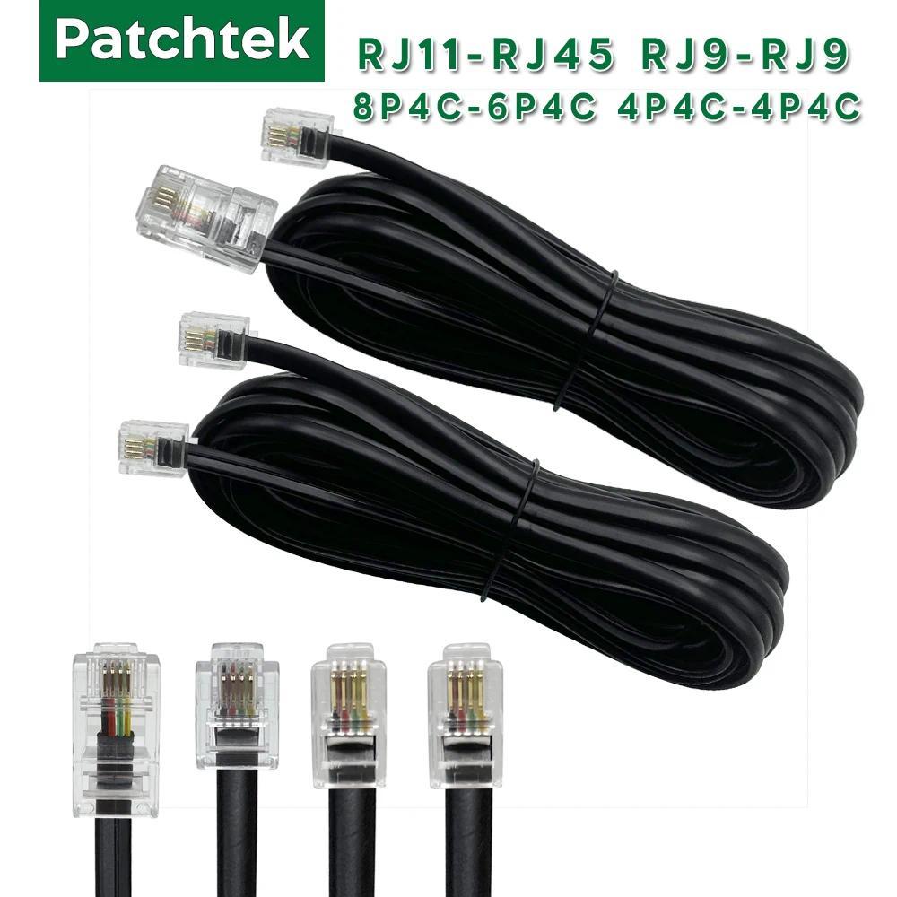 PATCHTEK RJ11 to RJ45RJ9 to RJ9 Connector Telephone Cable 8p4c 6p4c 4p4c Adapter Modular Handset Voi