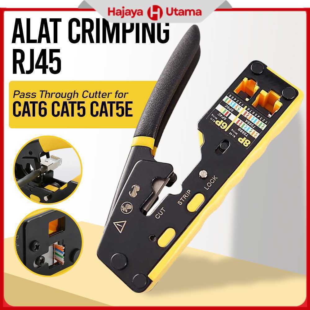 Alat Crimping RJ45 Pass Through Cutter for CAT6 CAT5 CAT5E - 6088