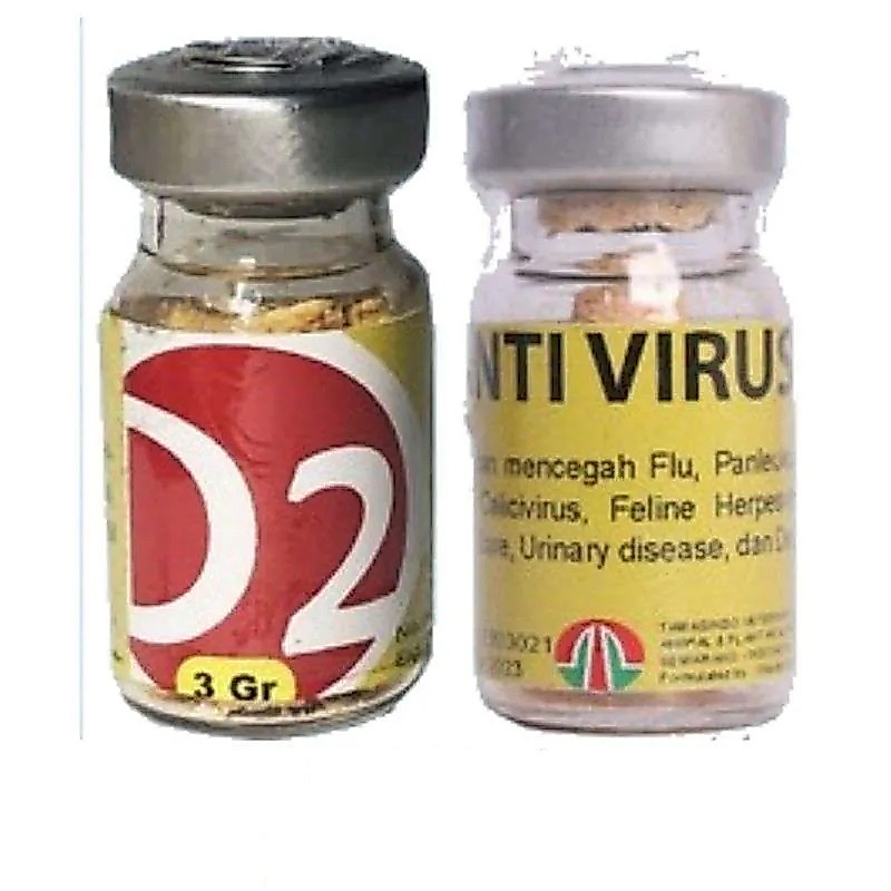 D2 Anti Virus Cat 3 gr - Obat Antivirus Flu Panleu Calici Kucing
