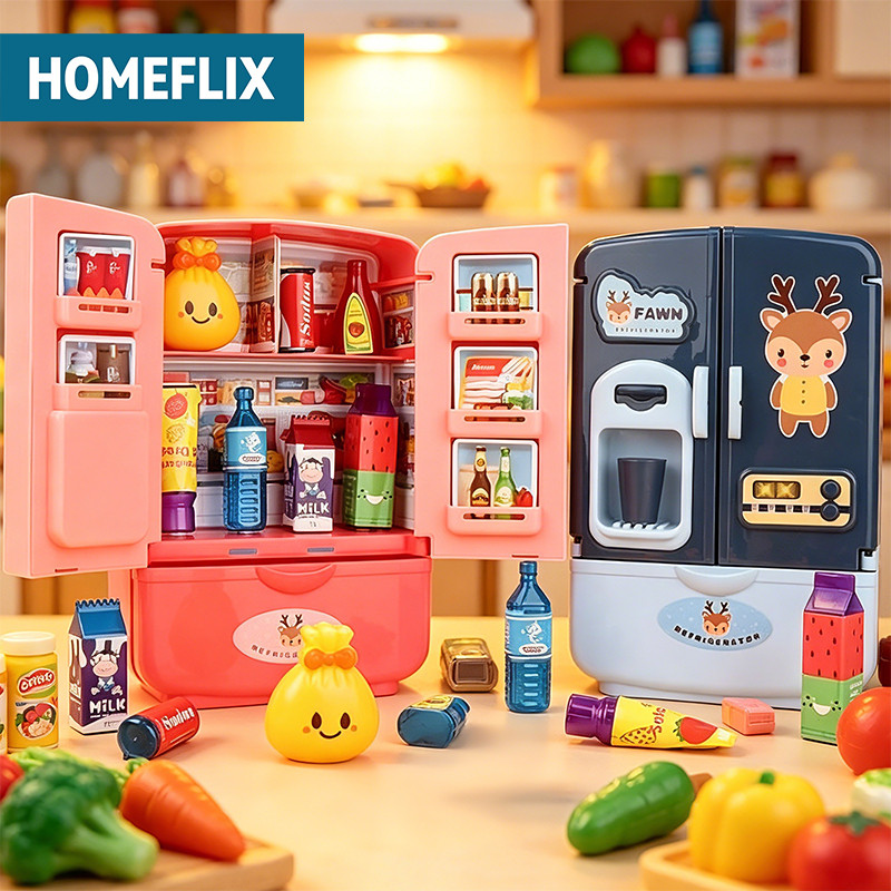 Mainan Kulkas Playhouse Simulasi Pretend Play Refrigerator Mainan Anak