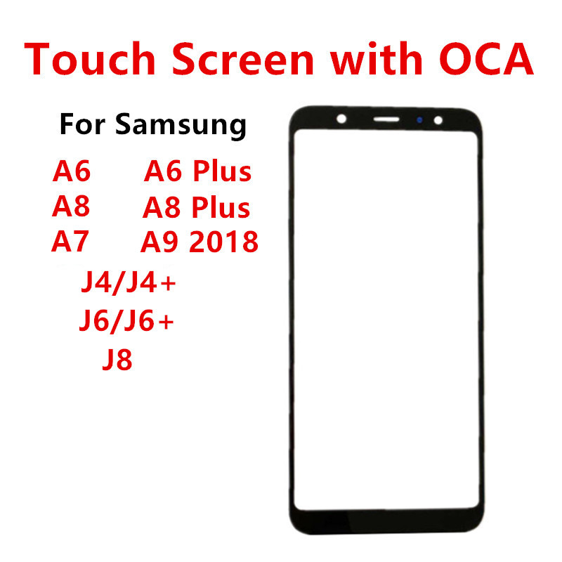 Touch Screen For Samsung Galaxy A6 A8 Plus A7 A9 2018 J4 J6 J8 + Out Glass LCD Front Panel Lens With