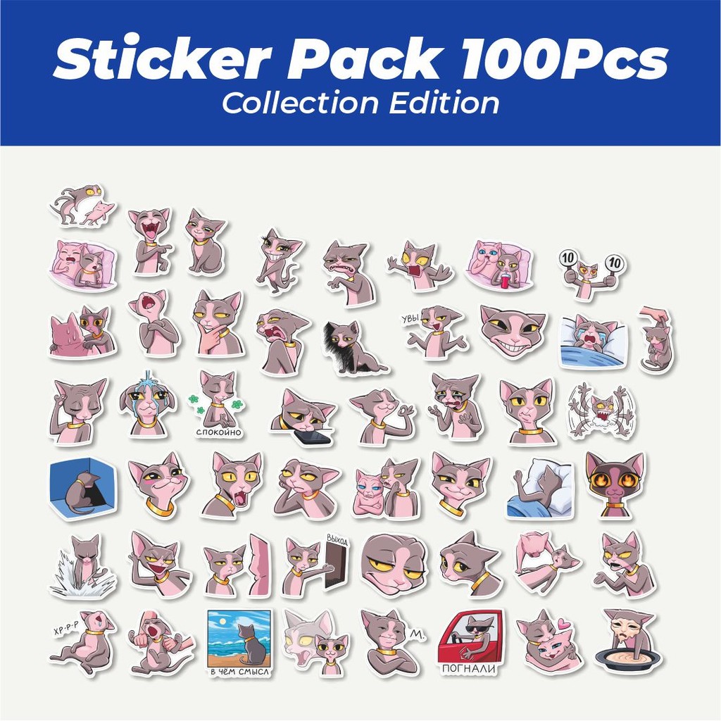 

Hot Stiker Kartun Funny Cleo Cat Lucu Anti Air Stikers Berperekat Waterproof Sticker Decal Buat Motor Helm Buku Journal Koper Casing HP Laptop Botol Minum