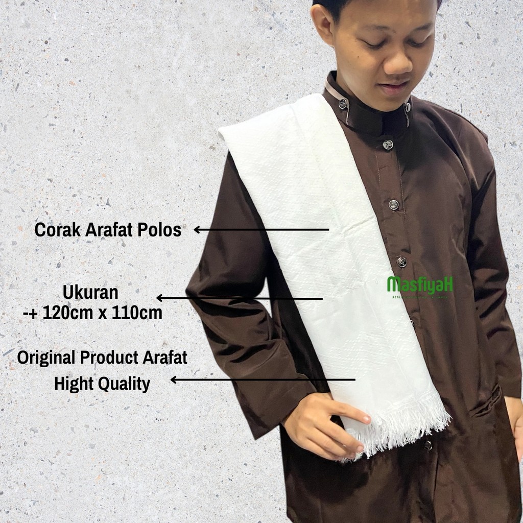 Diskon (10PCS) SURBAN ARAFAT POLOS SURBAN PUTIH SURBAN WARNA POLOS KEFIYEH SCRAFT SURBAN PUTIH POLOS