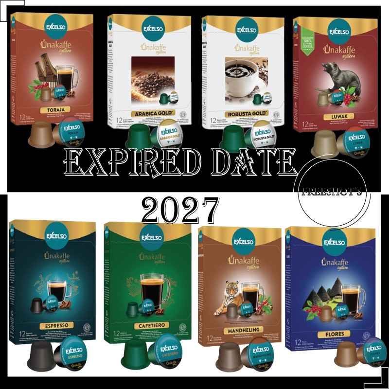 

New EXCELSO CAPSULE UNAKAFFE Kopi Kapsul Ventura All Variant 12 podsPremium