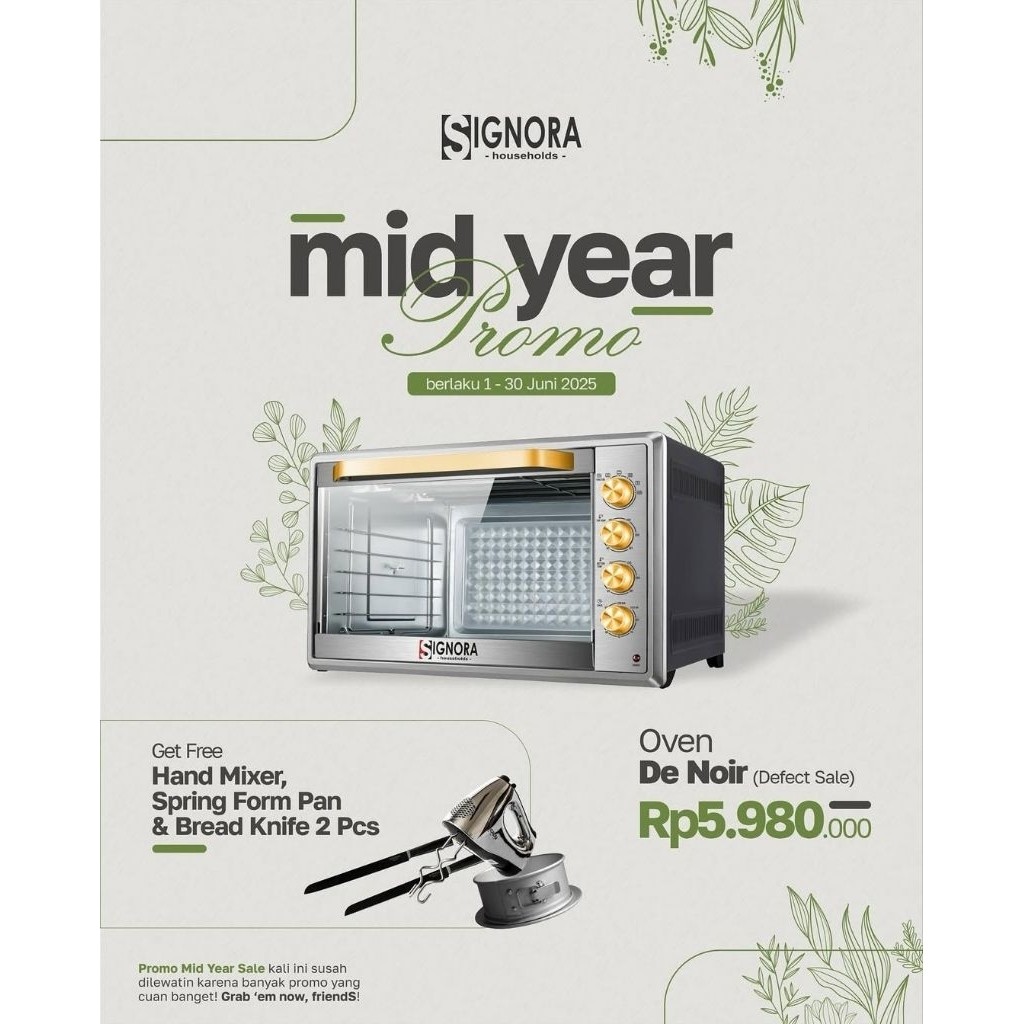 Promo Oven De Noir Signora/Oven Listrik/Oven Signora 150 liter