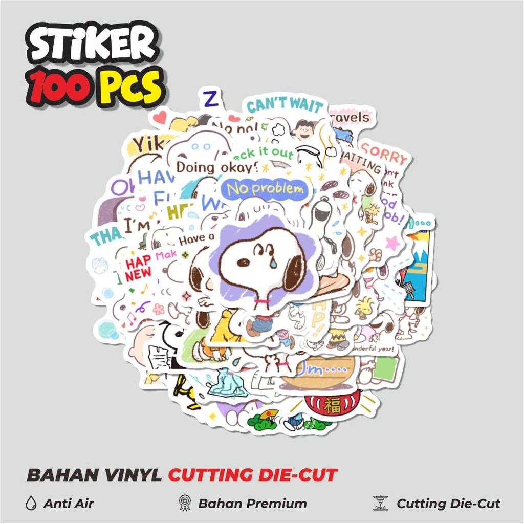 

Terbaru! 50 pcs Stiker Kartun Snoopy V1 Dekorasi Lucu Kreatif untuk Notebook, Skateboard, HP