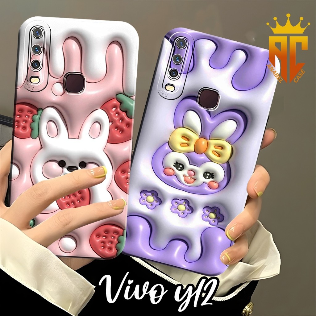 SOFTCASE VIVO Y12 Y12I Y15 Y17 Y19 Y30 Y30I Y50 Fashion Case Motif Timbul cute - Case Vivo - Case Ca