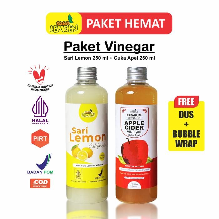 

HOT PRODUK Suur Lemoen BPOM Paket Cuka Apel 250 ml dan Sari Lemon 250 ml - SAR-CUK 250