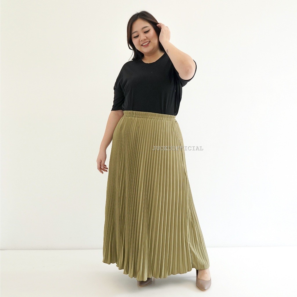 Rok Wanita Jumbo RIK Plisket Mayung / Rok Plisket Jumbo / Plisket Premium / Pleated Skirt Keren