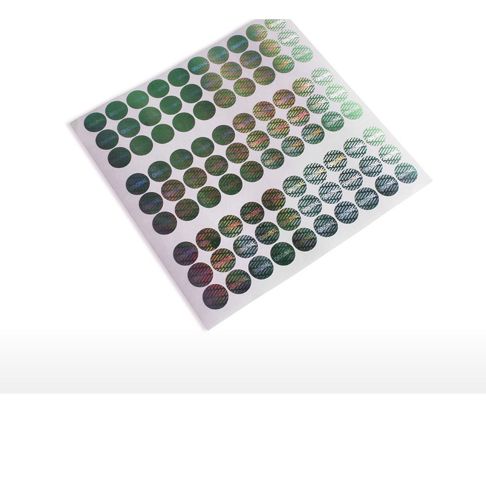 

1000pc 15mm round silver gold Hologram Sticker Round Original label Waterproof Self-adhesive Stickers