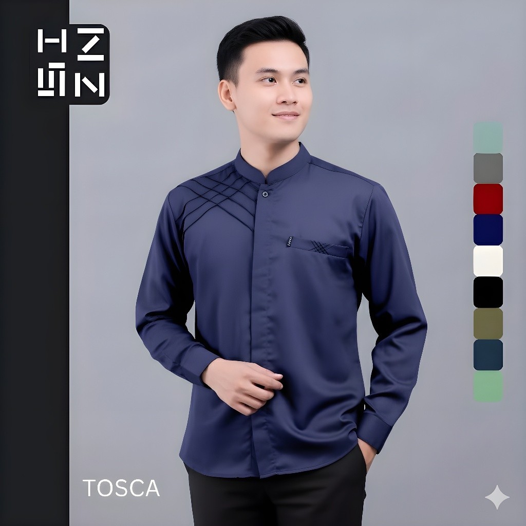 HNSN Baju Kemeja Koko Pria Premium Motif Marvel Bahan Toyobo Japan 100% Original | Kemko, Taqwa Leng