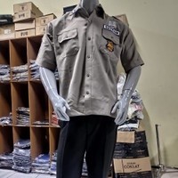 ATASAN BAJU PDH SATPAM COKLAT Kemeja Satpam Coklat Seragam PDH Satpam Security Baru BAHAN BAGUS