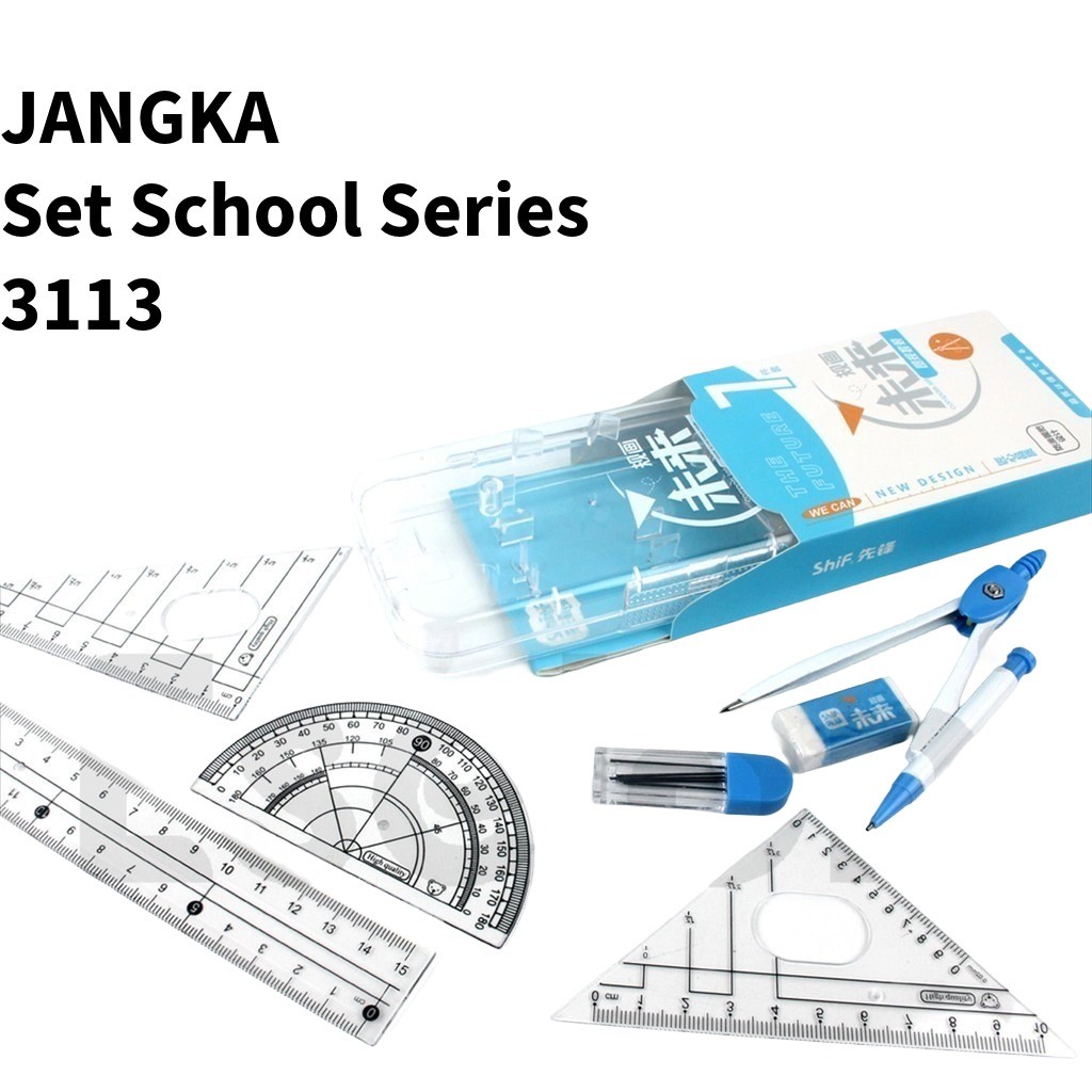 

♚Jangka + Penggaris Set Office 3113 / Jangka Set♚