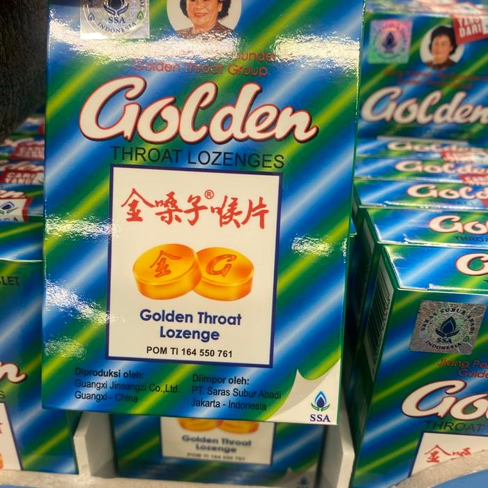 

Golden throat lozenges pereda tenggorokan serak dan suara serak 12pcs