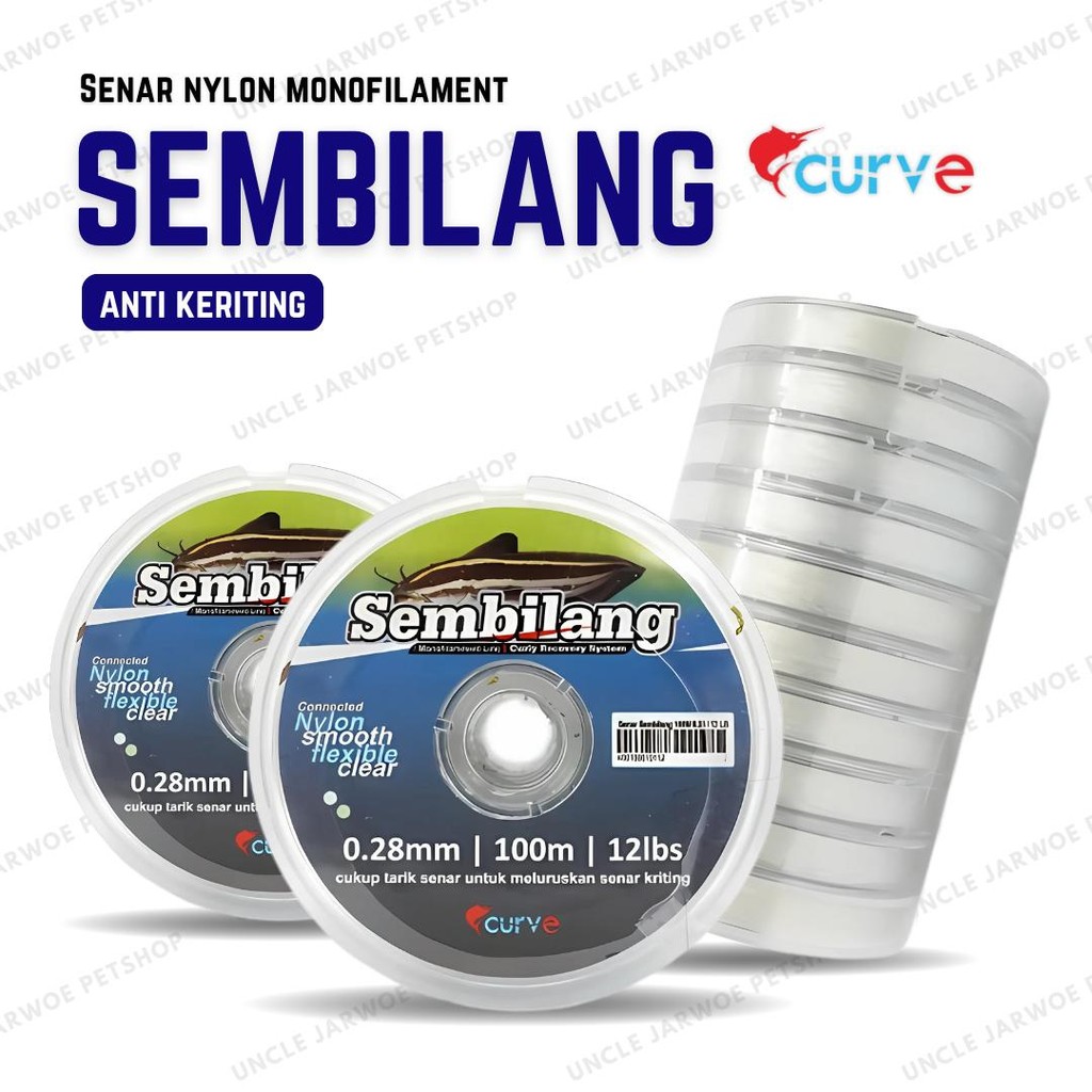 SENAR PANCING CURVE SEMBILANG MONOFILAMENT ANTI KERITING