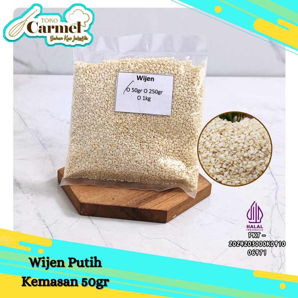 

Wijen Putih 50gr / Biji Wijen Putih / White Sesame Seed