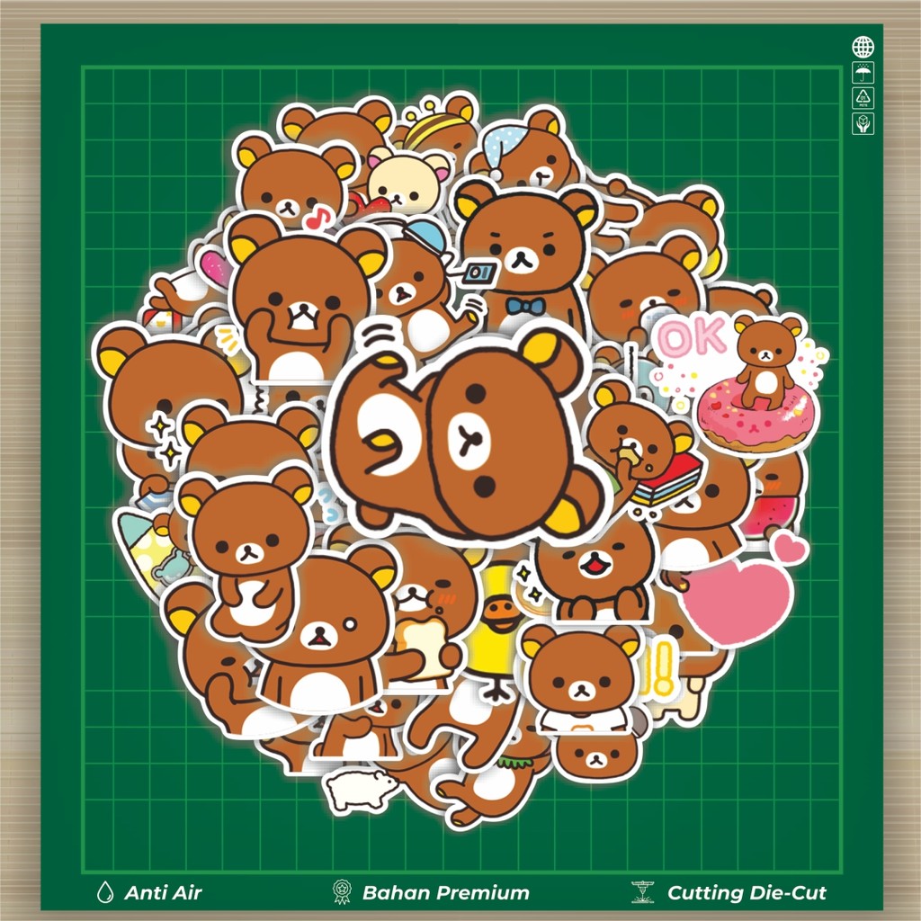 

HOT 50 PCS STIKER Stiker Line Rilakkuma Imagineer San X Stiker Fashion Cars Decal Dingin Kartu Album Custom Vinyl Anti Air- Sticker Aesthetic Buku Journal Koper Casing HP Tablet Laptop Helm Motor Botol Minum