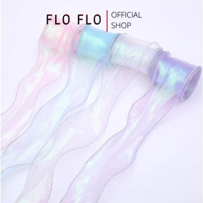 

FLO FLO - PTA5 HOLOGRAM Pita Korea / Pita Colorful / Pita Kado Bunga Cantik Glossy Warna Warni No Cangkang