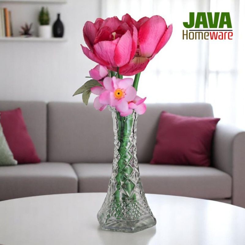 VAS BUNGA KRISTAL KACA (1 Biji) | VAS BUNGA KACA AESTHETIC | VAS KACA KRISTAL | VAS MEJA | VAS BUNGA