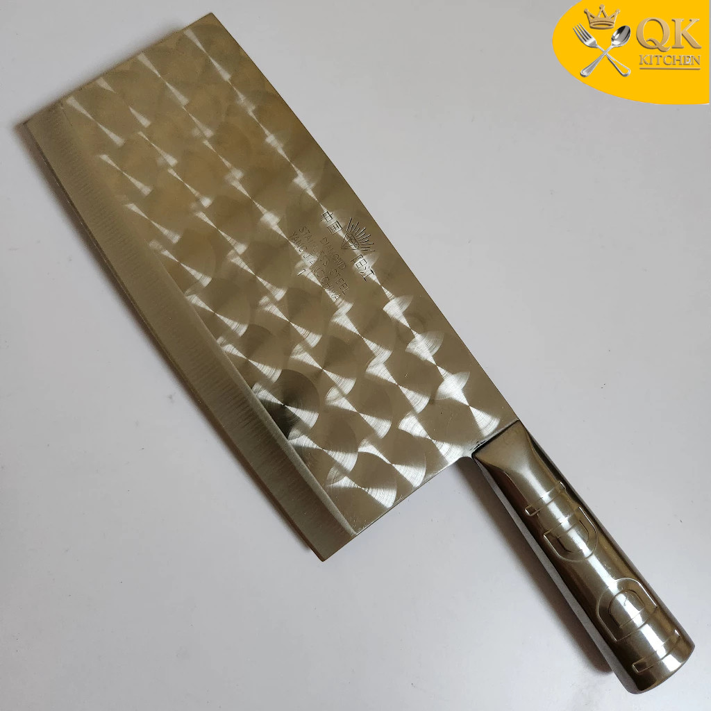 Golok Dapur Stainless Steel - Pisau Dapur Diamond - Kwalitas 1 Steel - Pisau Daging Meat Cleaver