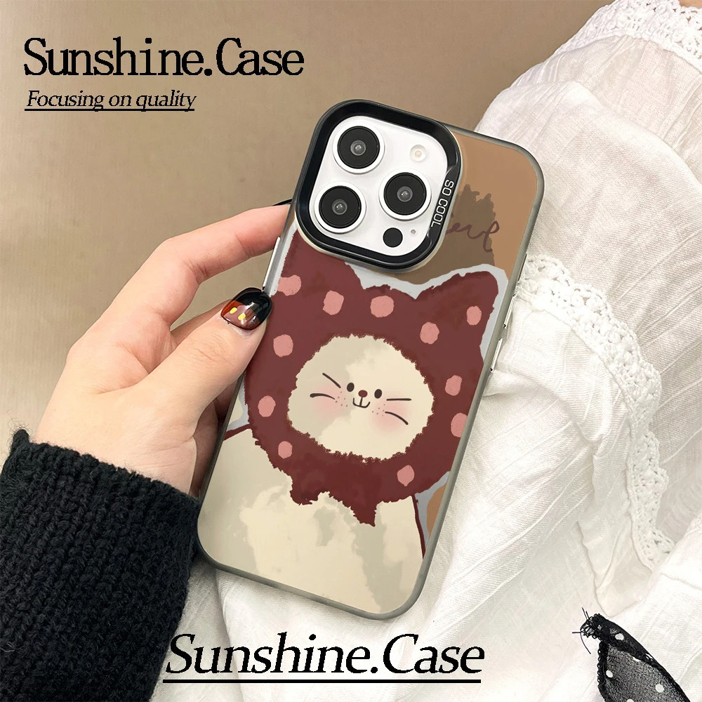 Kucing jilbab Untuk Case iPhone 11 12 case iphone 13 pro max 12 14 15 Casing hp iphone 11 ip 11 x xs