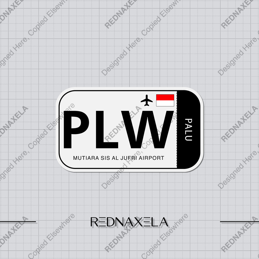 

Stiker Vinyl Mutiara Sis Al Jufri Airport Code PLW Sign Sticker