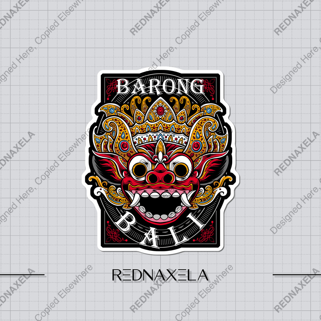 

Stiker Vinyl Barong Bali Waterproof Travel Sticker