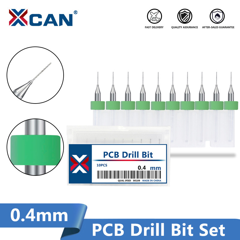 

XCAN 0.4mm Micro Mini PCB Drill Bits for Drill Print Circuit Board Carbide Drill Bit