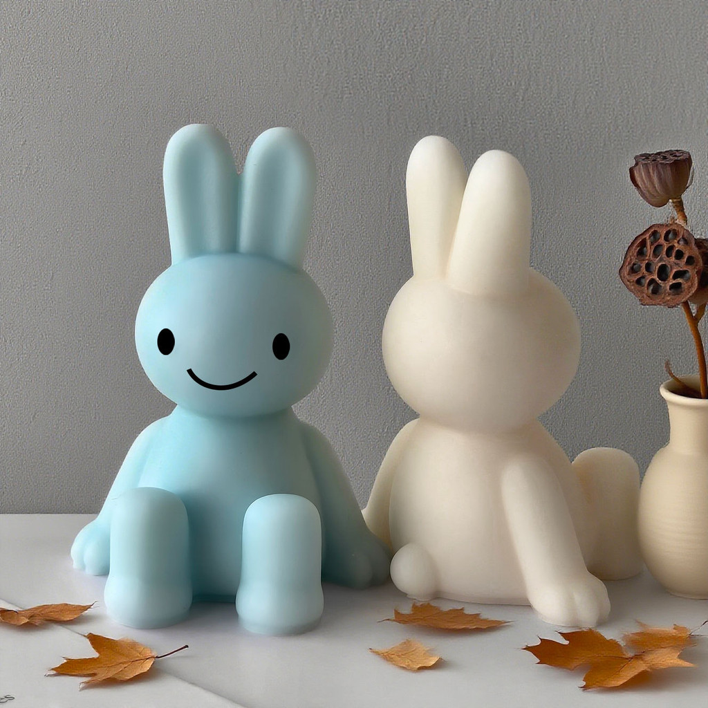 

Cute Bunny Silicone Mold DIY Candle Wax Cake Decor Craft Home Kitchen Gift Easter Decorations Baking Supplies