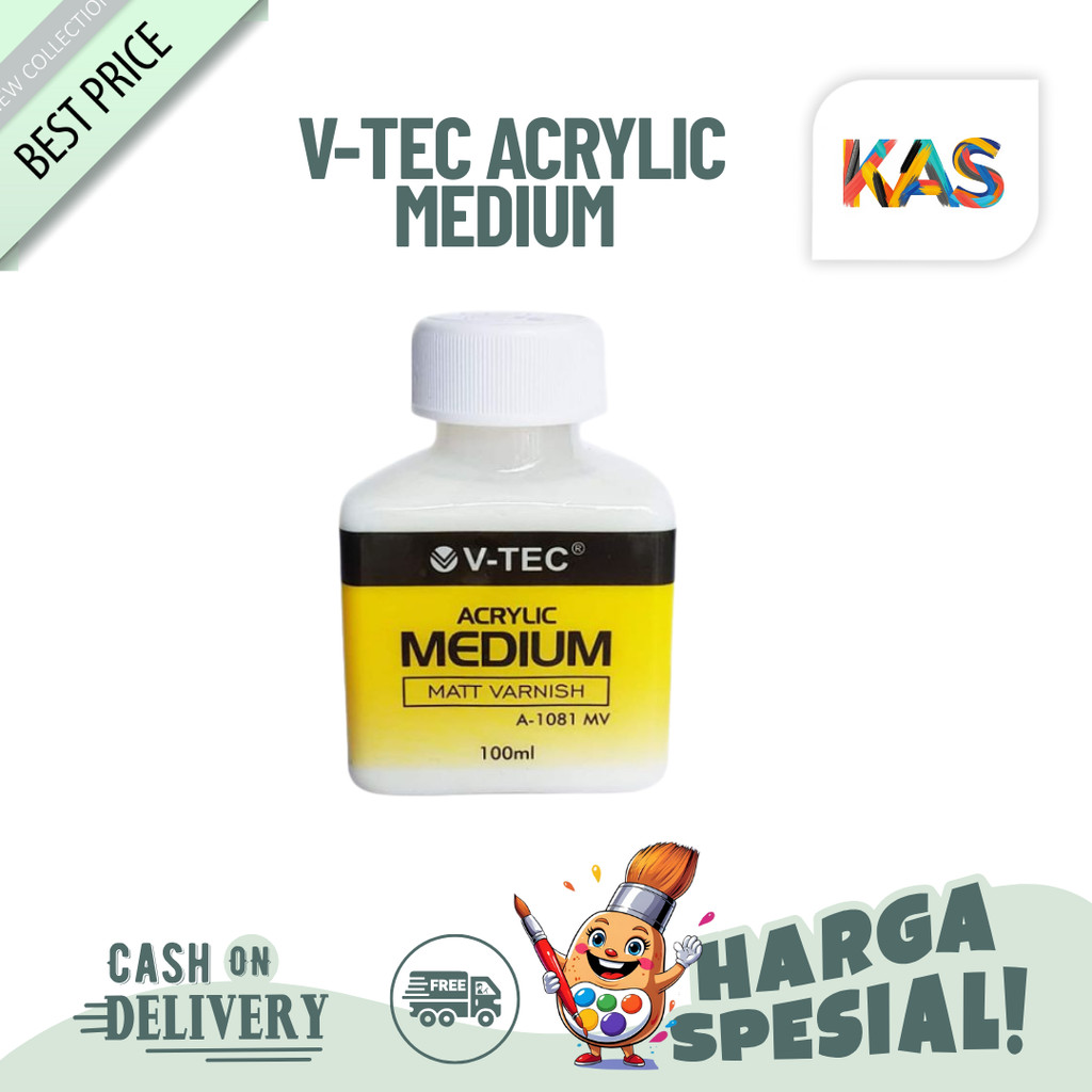 

V-Tec Acrylic Medium Gloss Varnish A-1082 Gv 100ml Memberi Efek Warna Glossy