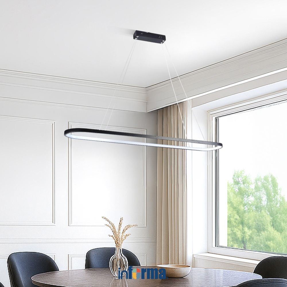 Informa 120 cm Macy Lampu Gantung Hias Oval - Hitam Hanging Lamp Decorations Lighting Plafon Light D