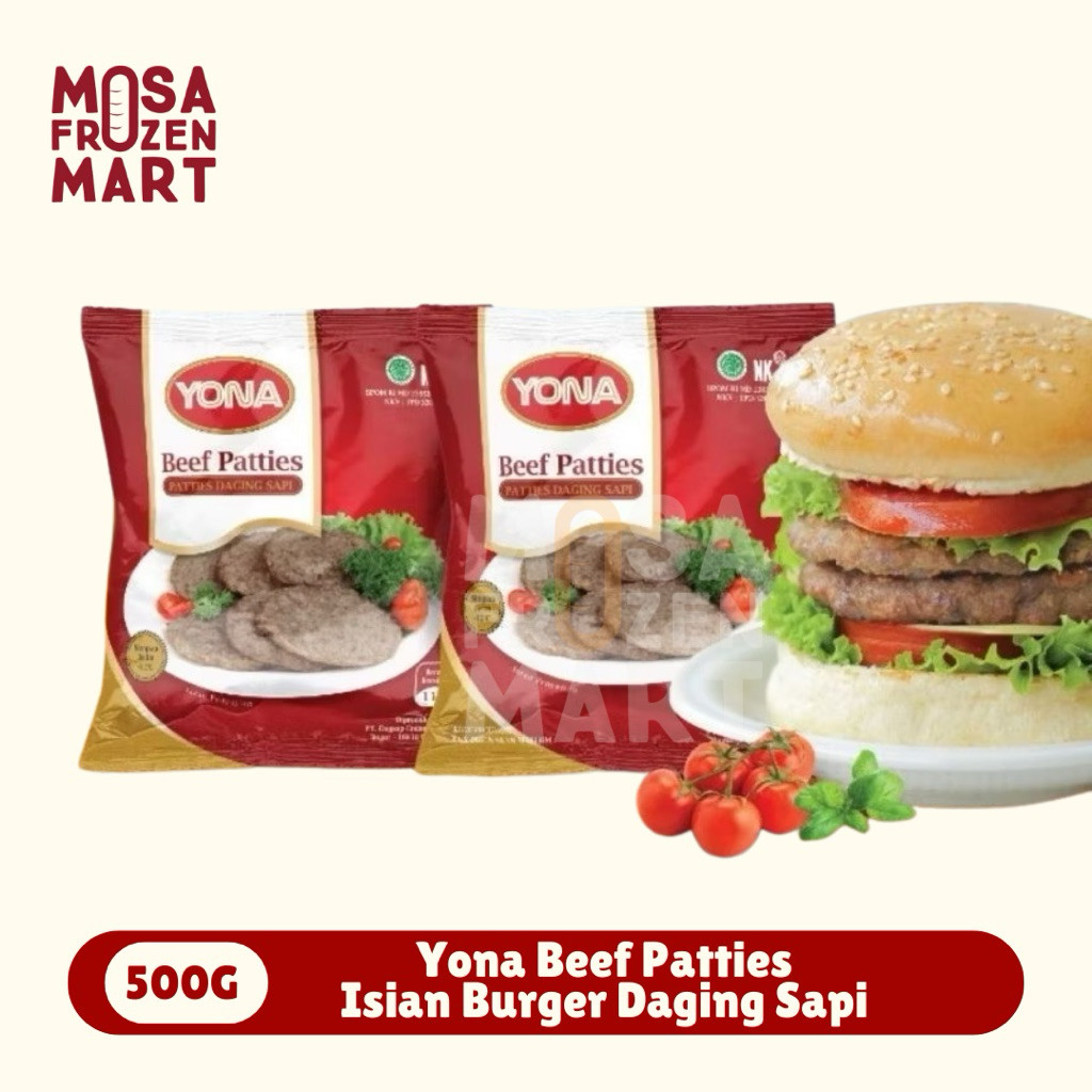 

Yona Beef Patties Isian Burger Daging Sapi 500 G