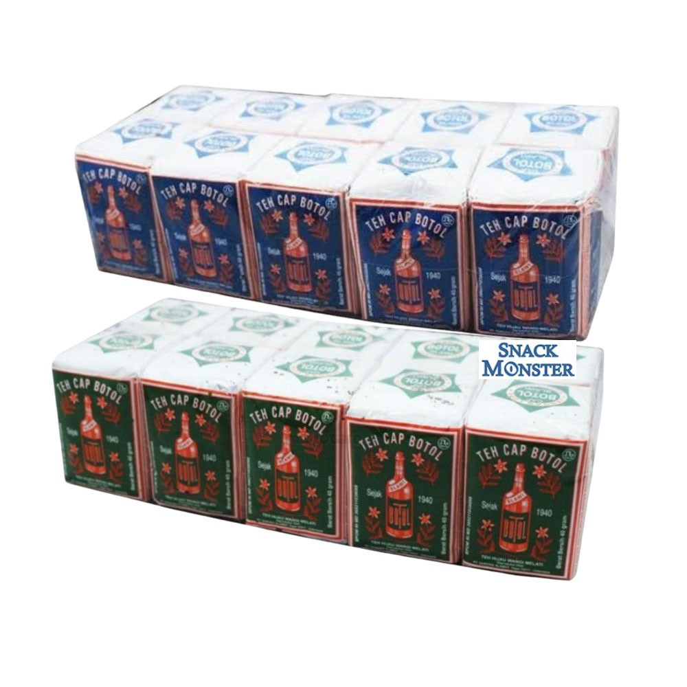 

Teh Tubruk Cap Botol Hijau Biru - Netto 10 bks x 40 gr