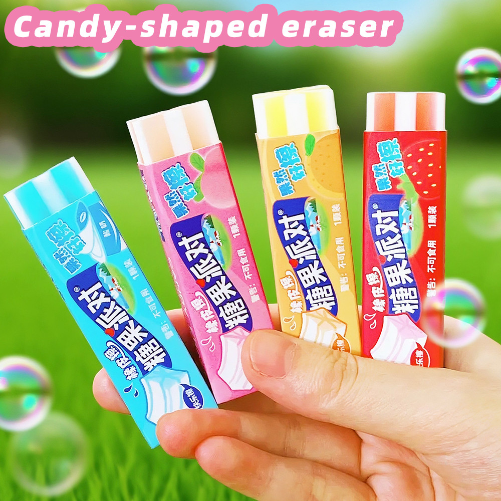 

Aesthetic stationery back to school supplies Kawaii Stationery items candy Erasers rubber school stationery accessories
