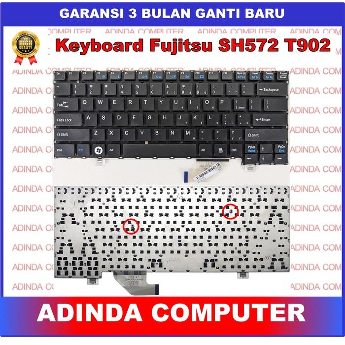 Keyboard Fujitsu Lifebook T902 SH572 SH771 SH772 T732 T734 MP-11C33US-D853W
