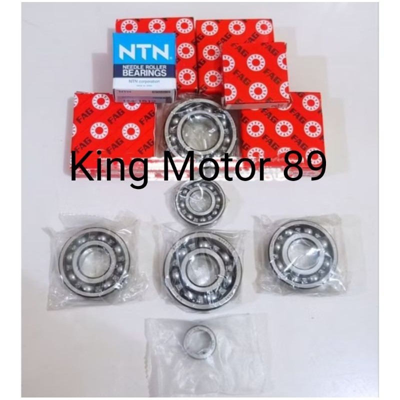 Bearing laher mesin rasio kruk as komplit Suzuki ts 125 original fag c3