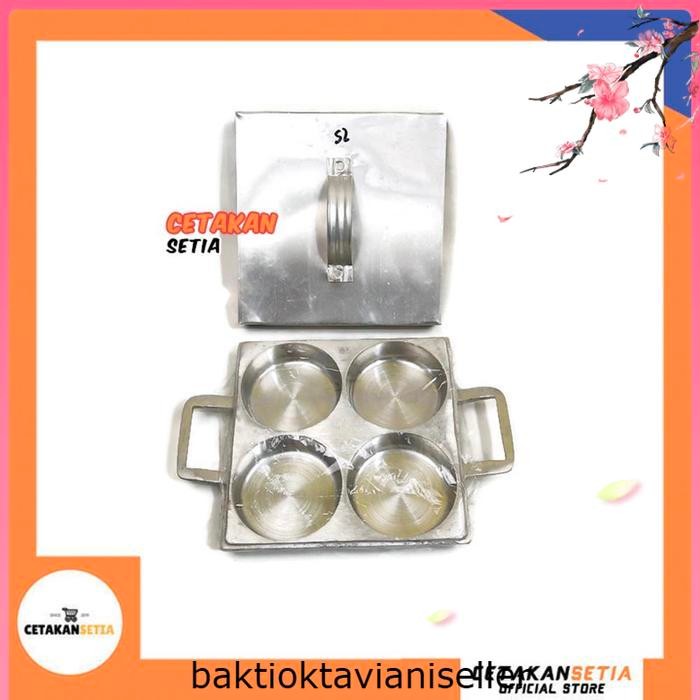 ALUMUNIUM COR EDDY SELONG 4 LUBANG | Cetakan Kue Martabak