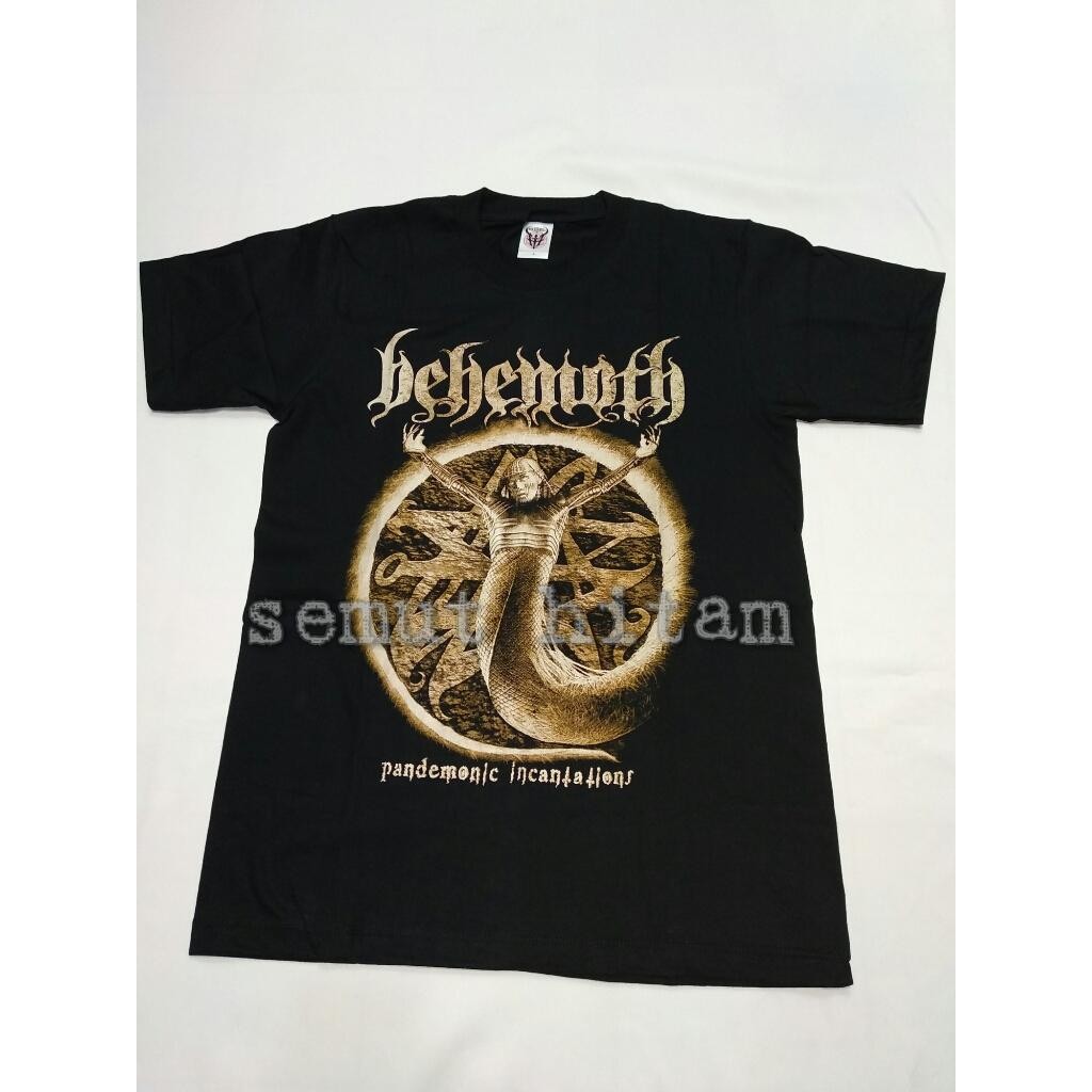 Mode Kaos BEHEMOTH Pandemonic Incantations Builtup Band Musik Black Metal Prapatan Rebel Atasan