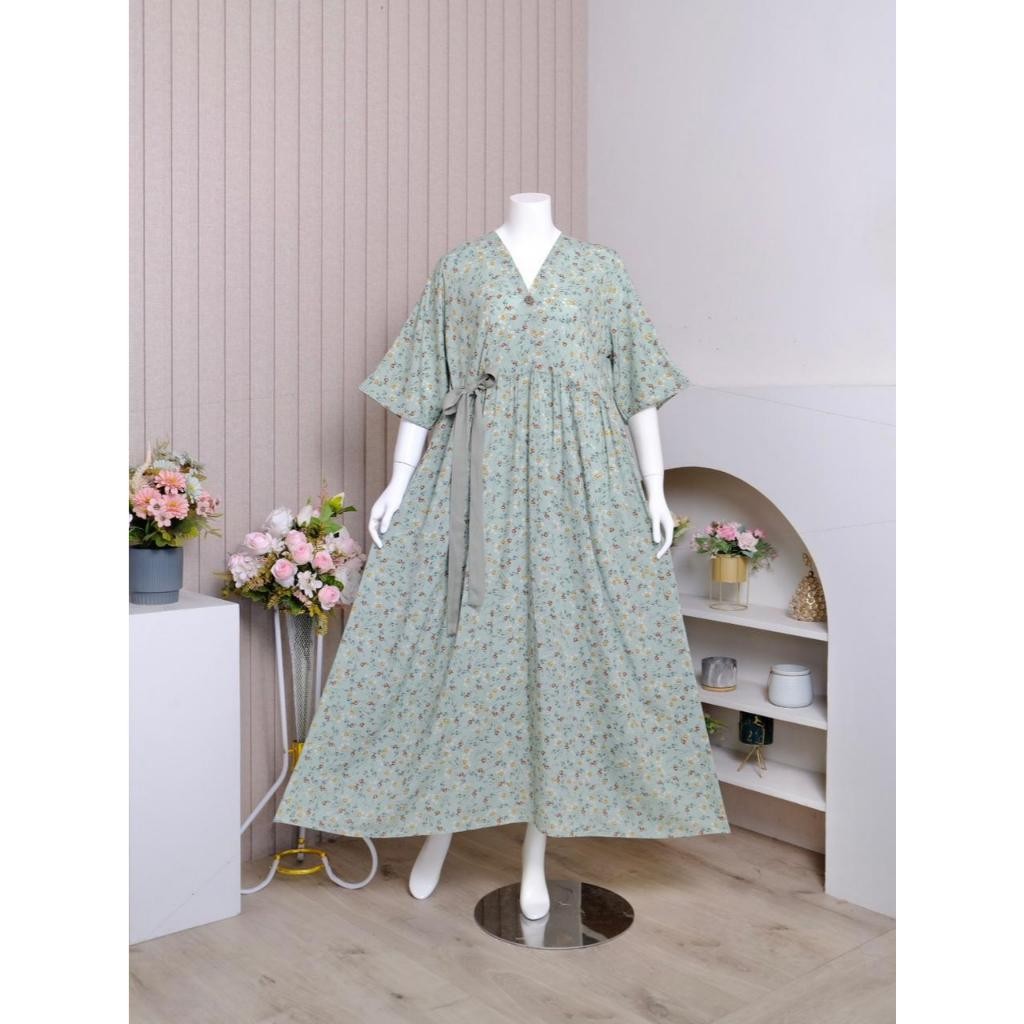 FERNISTYLE Zoraya Ayla Long Dress Daster Andin Rayon Premium Remaja Bumil Busui Terbaru Baju Tidur W