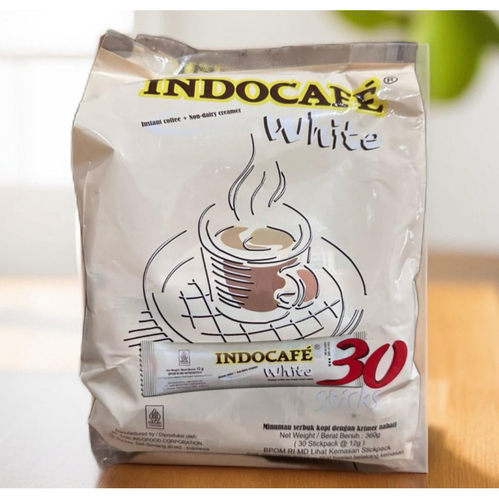 Indocafe White Coffee No Sugar / Tanpa Gula 30 sticks
