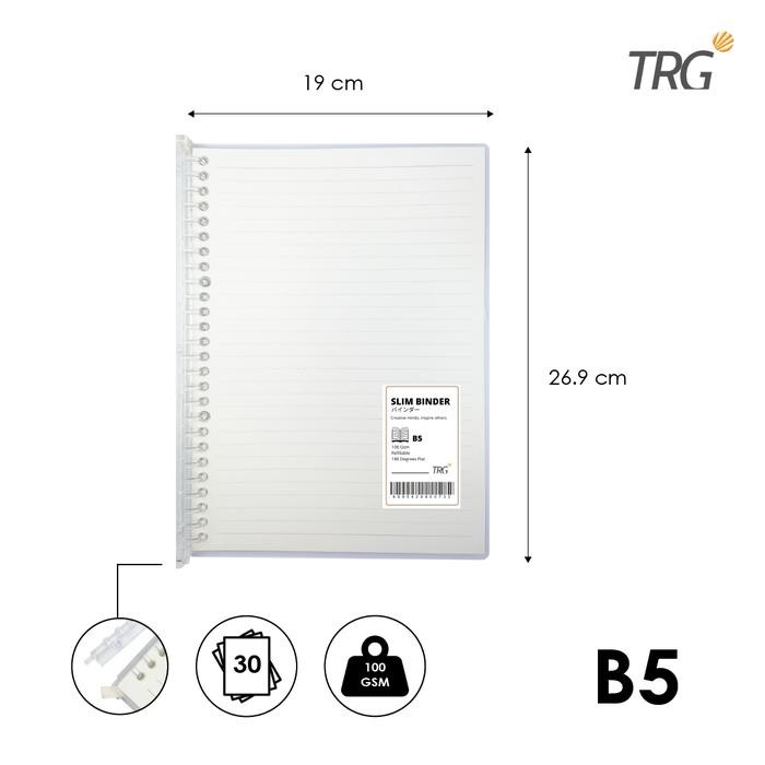 

TRG Slim File Binder Note BN-40-B5 - Buku Tulis Catatan Notebook Transparan TRG