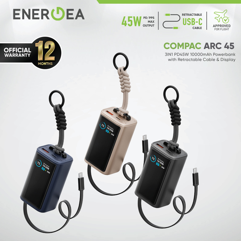 Powerbank 45W 10000 mAh ENERGEA Compac Arc 45