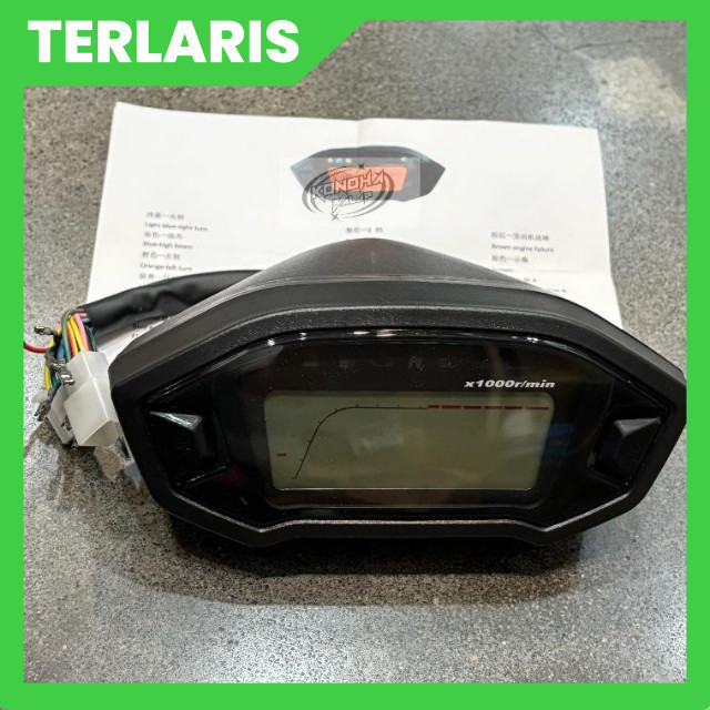SPEDOMETER + RPM TD356 KOSO SPIDOMETER MOTOR CUSTOM DIGITAL LED HITAM