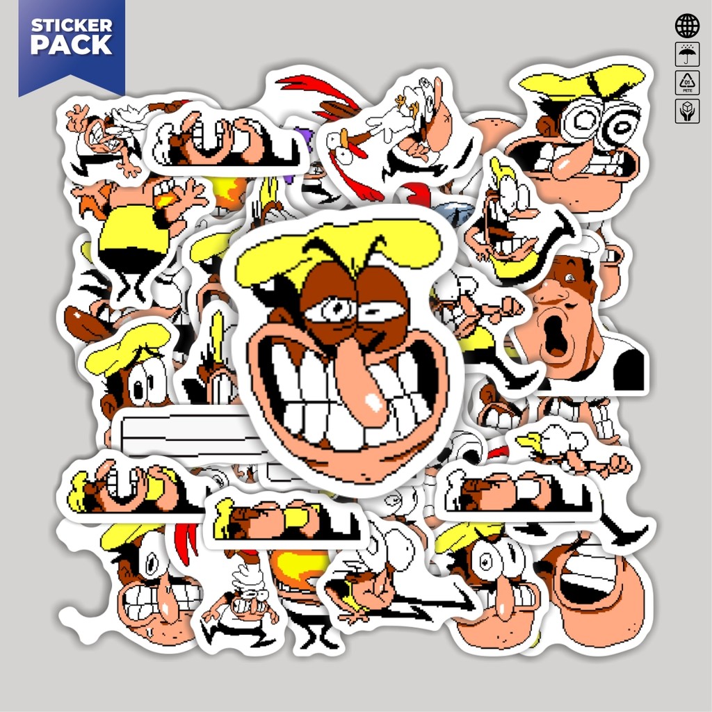 

[100PCS]Stiker Pack Stiker Pizza T Pepi V77 Aesthetic Vinyl Anti Air Dekorasi Sticker Laptop Buku Journal Koper Helm Casing HP Gitar Helm Skateboard