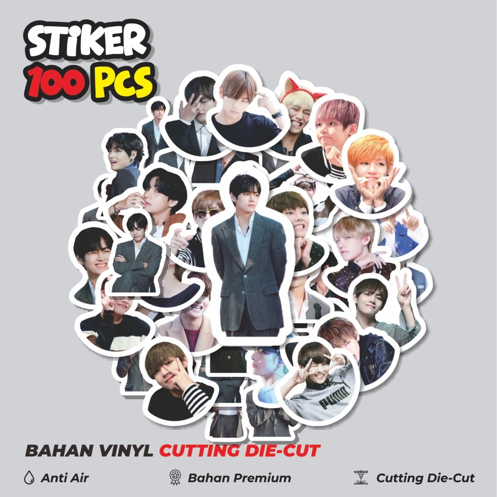 Terbaru! 50 pcs Stiker BTS3 Taehyung Series 01 Dekorasi Lucu Kreatif untuk Notebook, Skateboard, HP