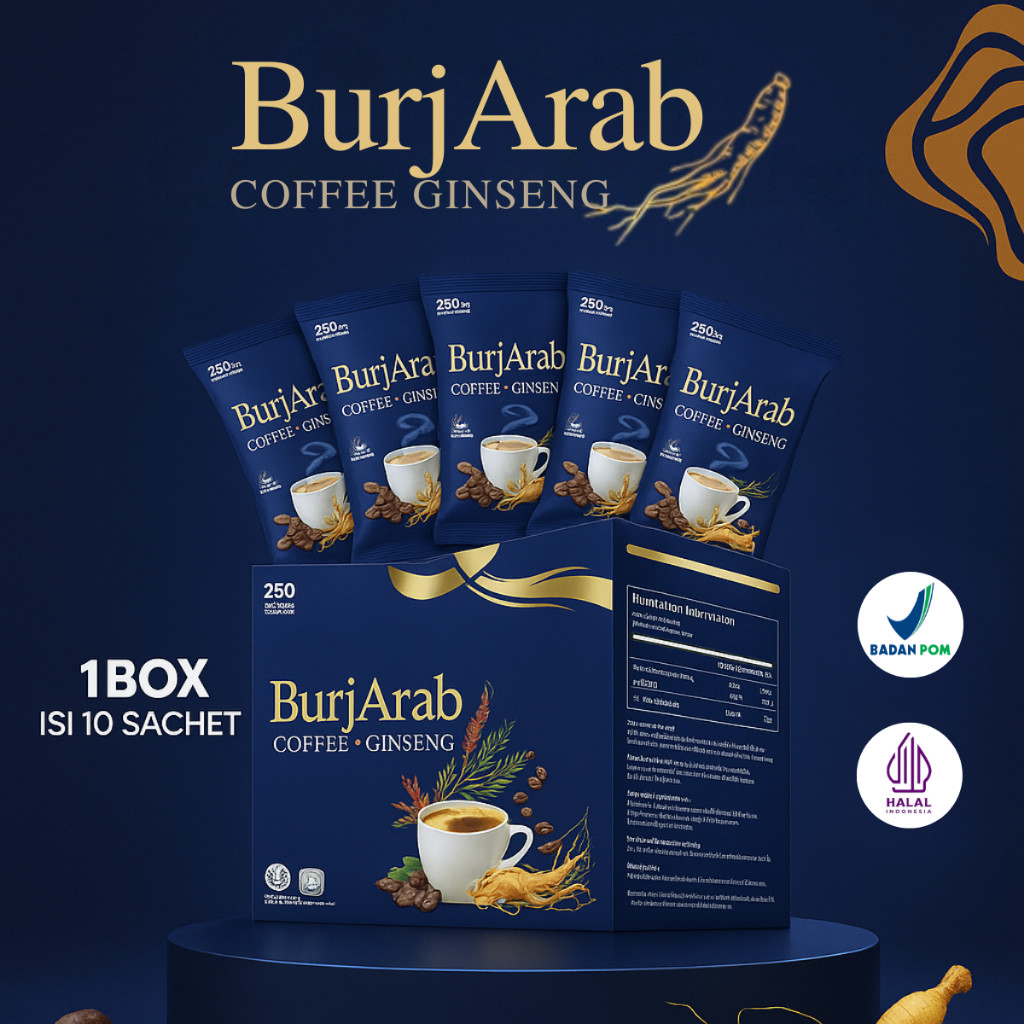 

TERLARIS Burj Arab Kopi Ginseng - Kopi Kuat Tahan Lama 100% Original - Kopi Stamina Tahan Lama | Sudah BPOM